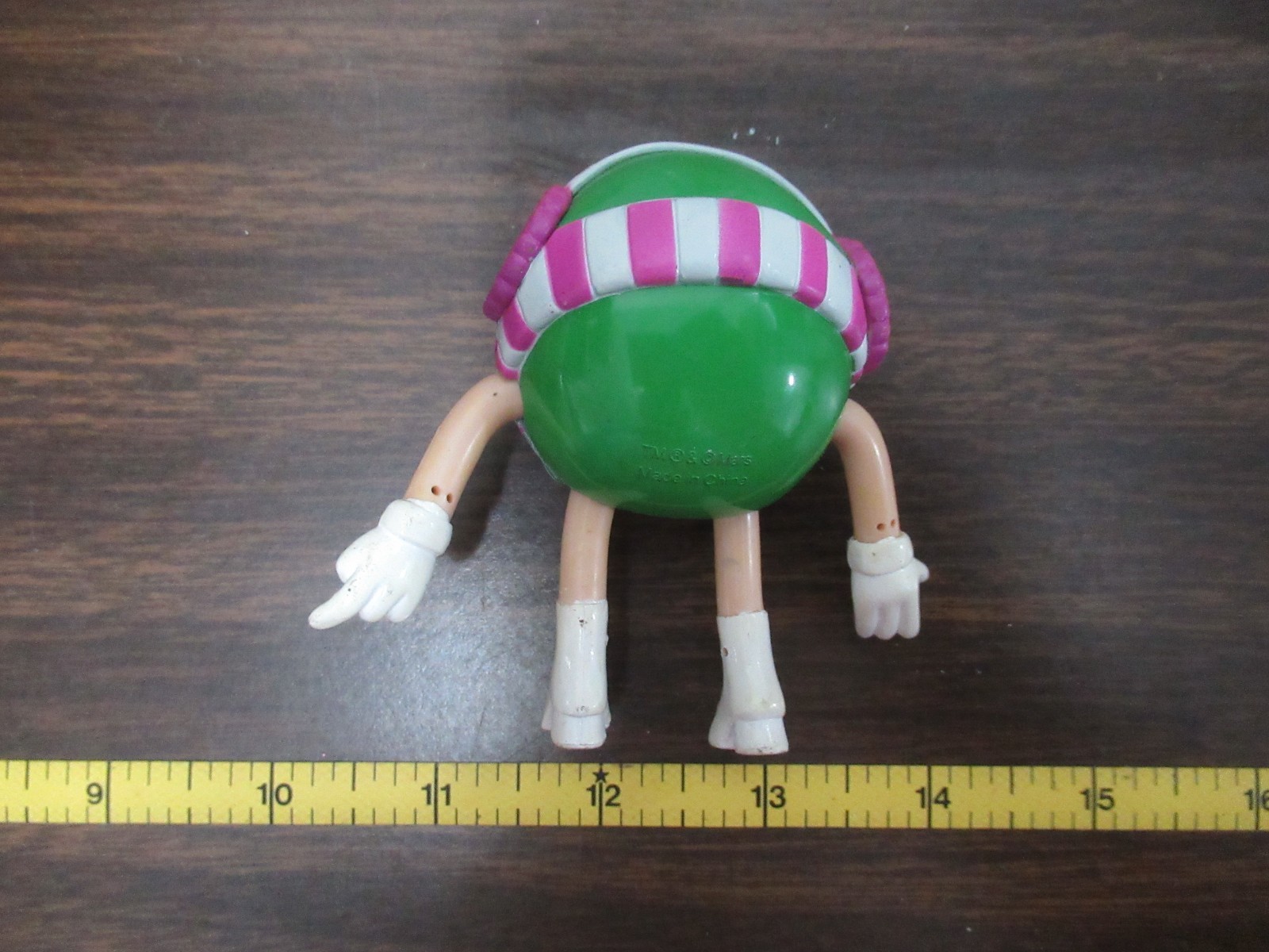 M&M Vintage Green Holiday Bendy figure