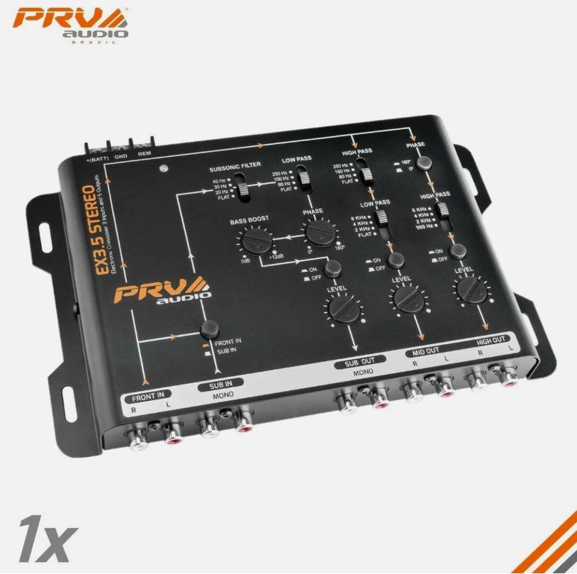 PRV AUDIO EX3.5 STEREO 2/3-WAY ELECTRONIC/ACTIVE CROSSOVER 4-INPUTS & 6-OUTPUTS