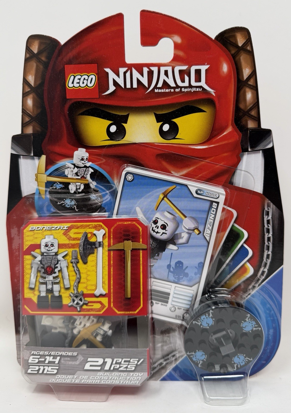 New Sealed LEGO NINJAGO: Bonezai (2115) Golden Weapon US Retail