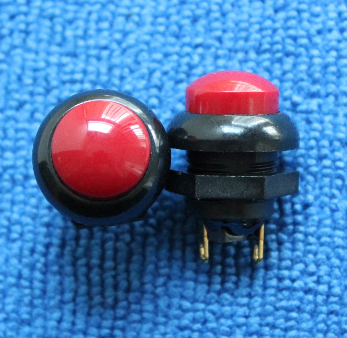 2pcs for OTTO 21649 2Pins 12MM Waterproof Reset Button Switch Red