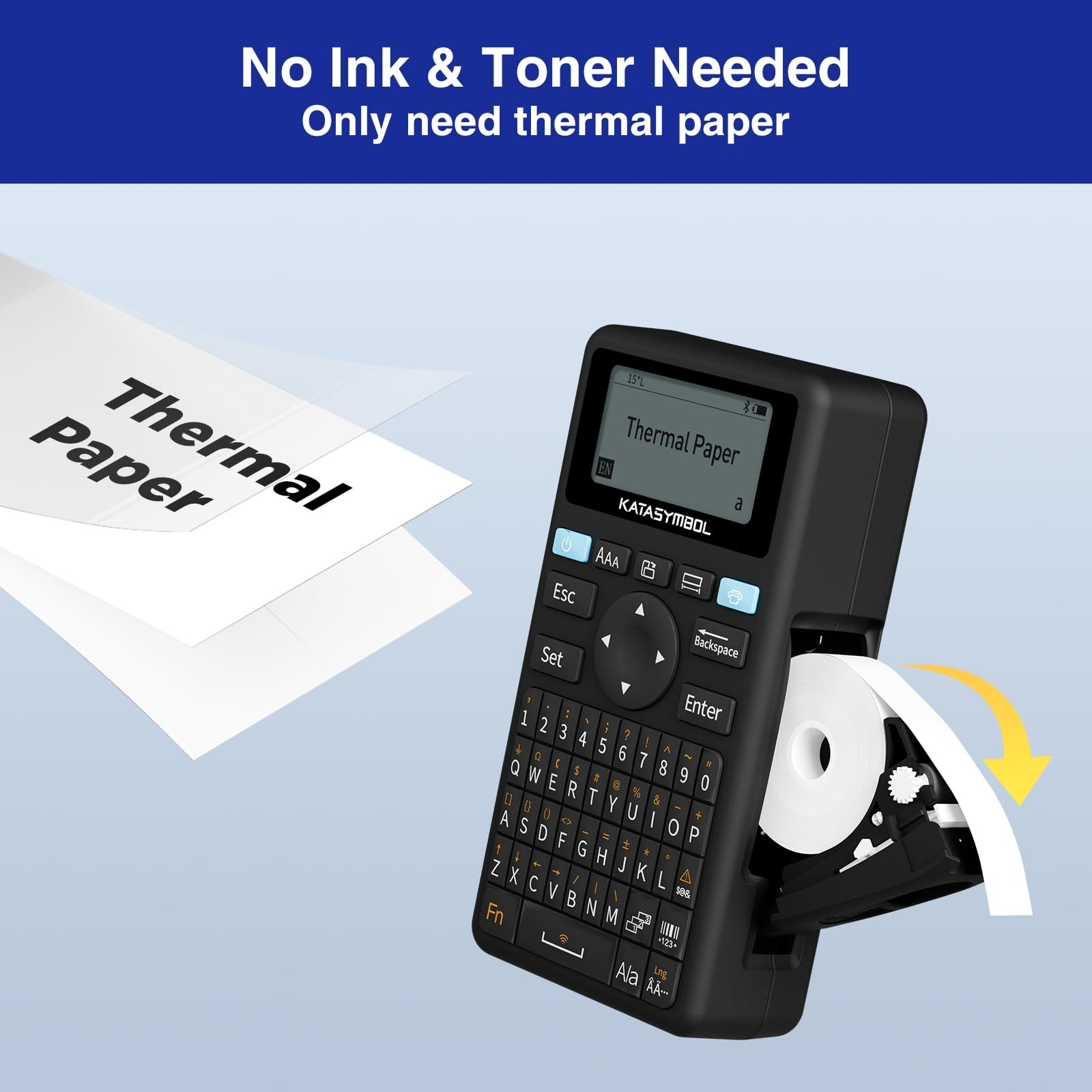 SUPVAN E11 Bluetooth Label Maker Machine with 4 Tapes, Portable, Black