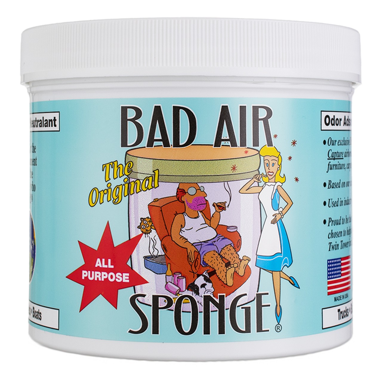 4 Pack Bad Air The Original All-Purpose Sponge, 30 oz