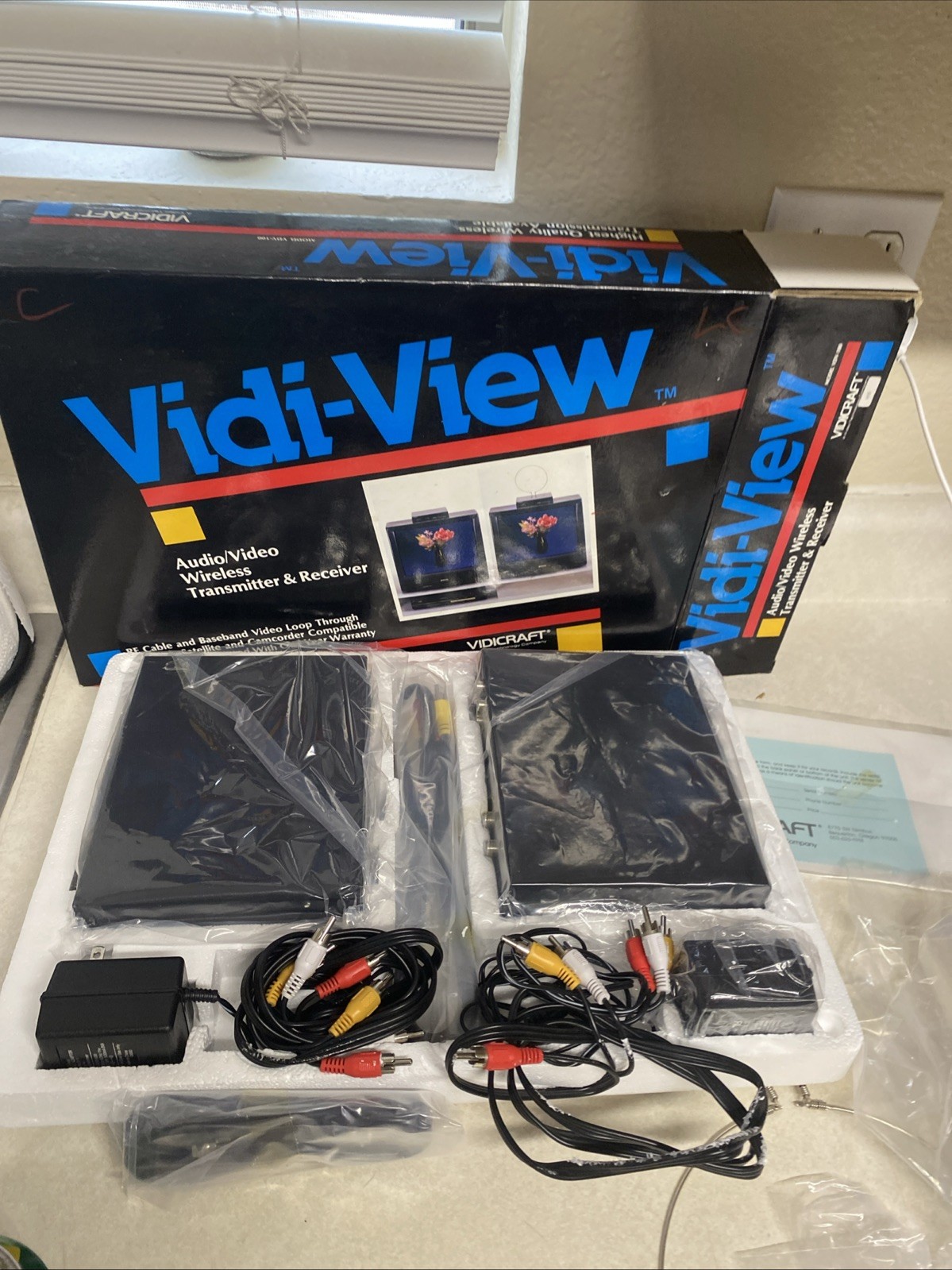 Vidi-View Audio/Video Wireless Transmitter & Receiver Vidicraft VDV-100 Vintage