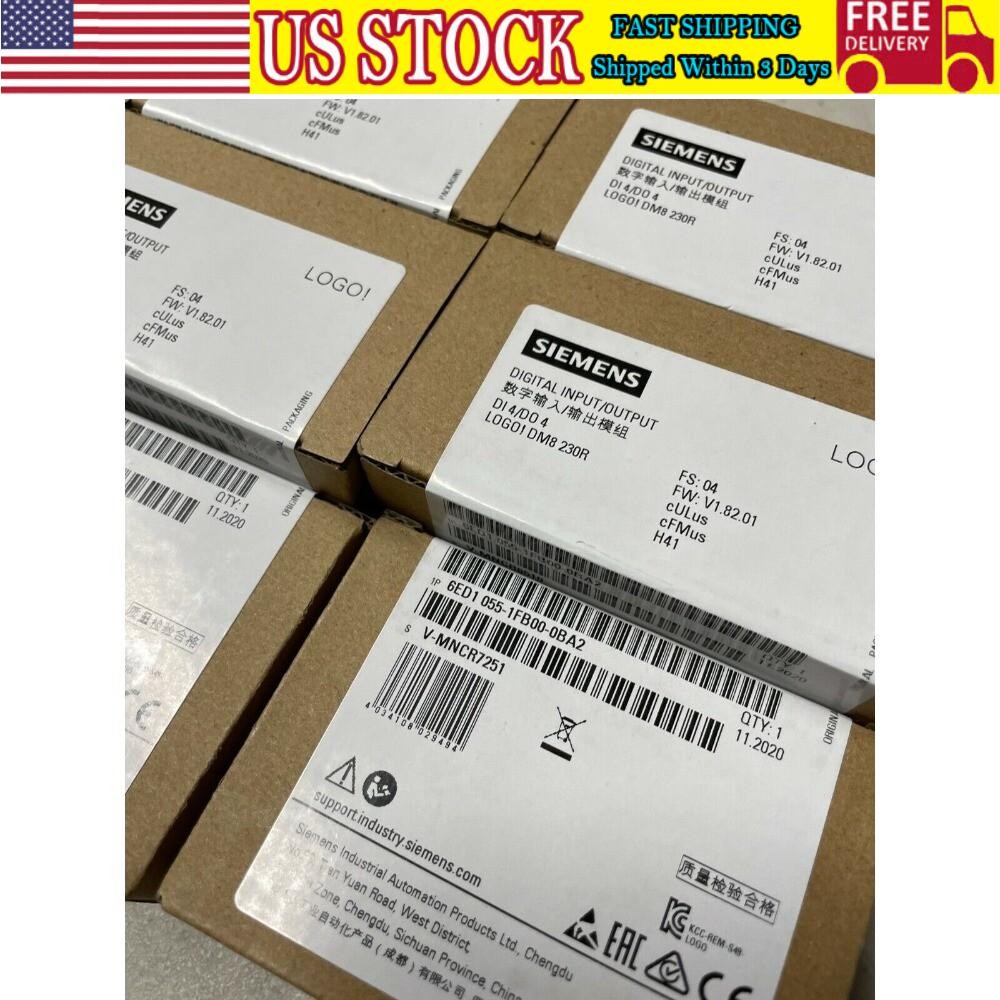 New Siemens 6ED1055-1FB00-0BA2 6ED10551FB000BA2 LOGO DM8230R expansion module