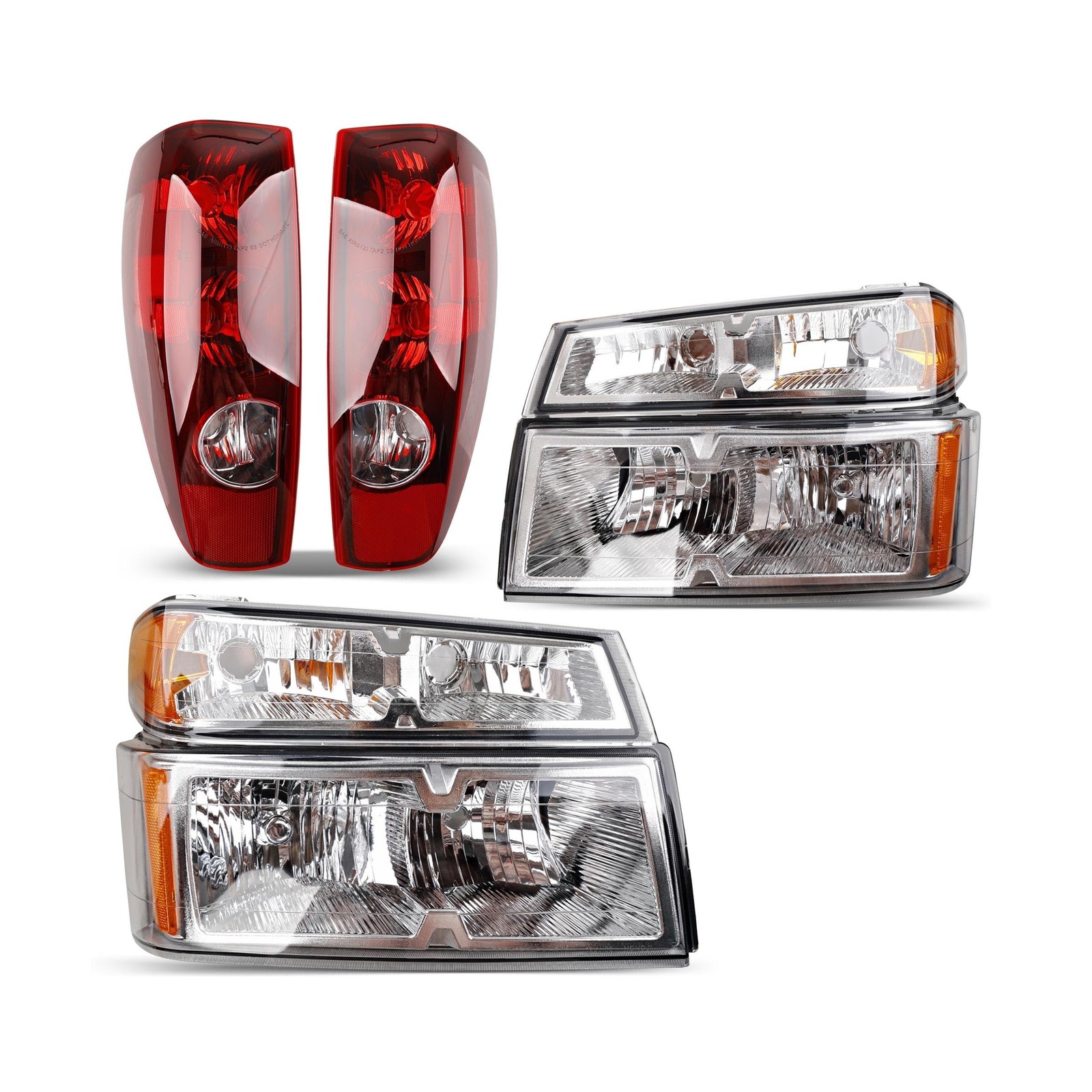Headlights Tail Lights Combo Compatible with 2004-2012 Chevy Colorado/GMC Can...