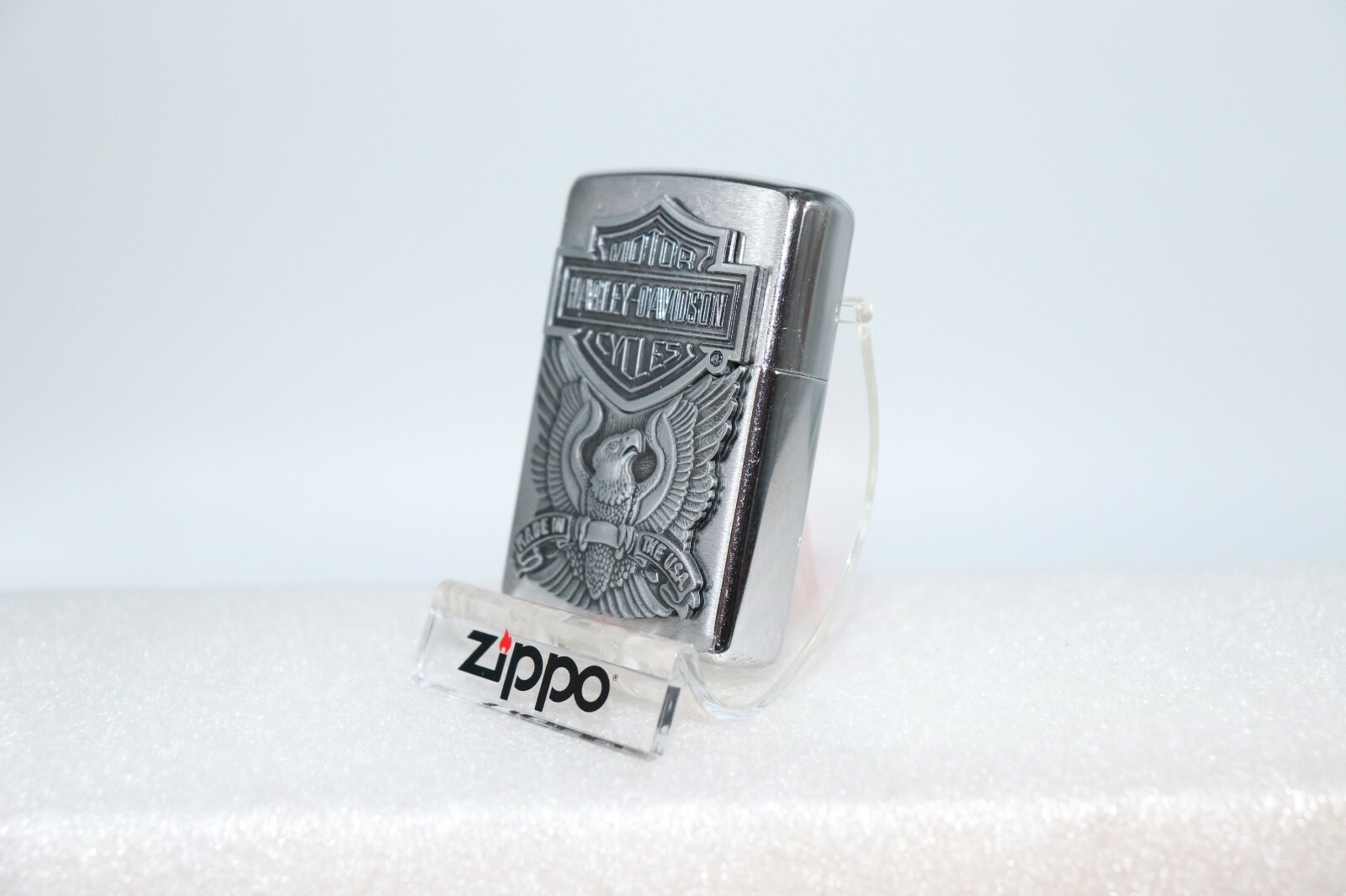 2012 Zippo Harley Davidson Split Emblem Lighter Factory Refurbished with Box