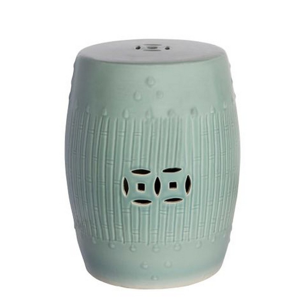 Florabelle Reed Mist Porcelain Stool 45cm