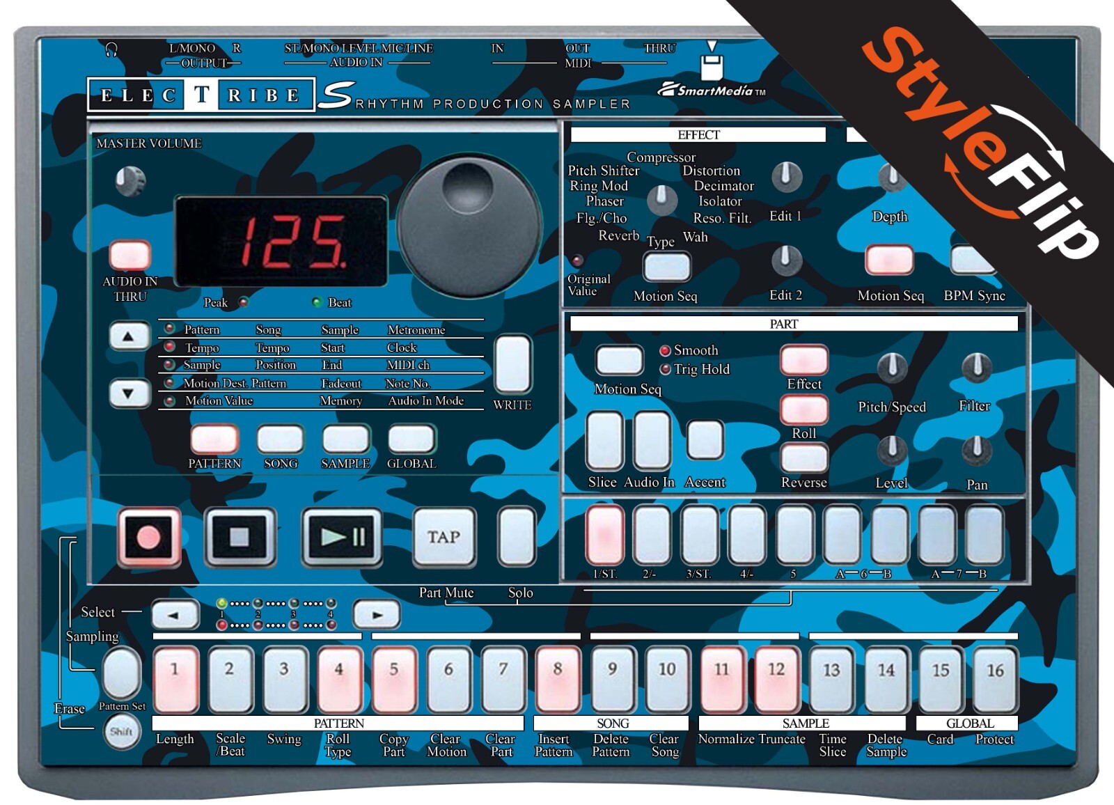 Korg Electribe ES-1 Skin | Blue Camo | Protective Decal | StyleFlip Skins