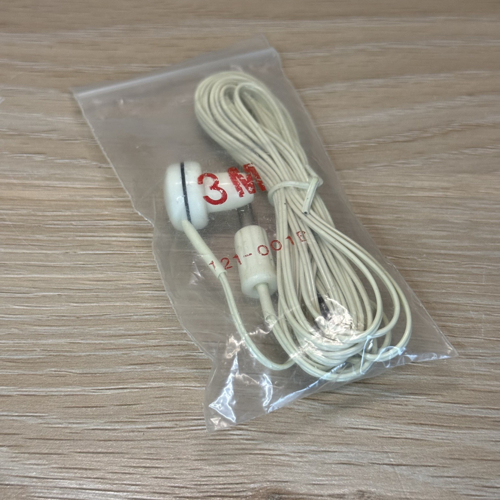 3 Vintage Mono 1/8" plug 19 ohm earphone Buds Radio Cassette Recorder 3M 121-001
