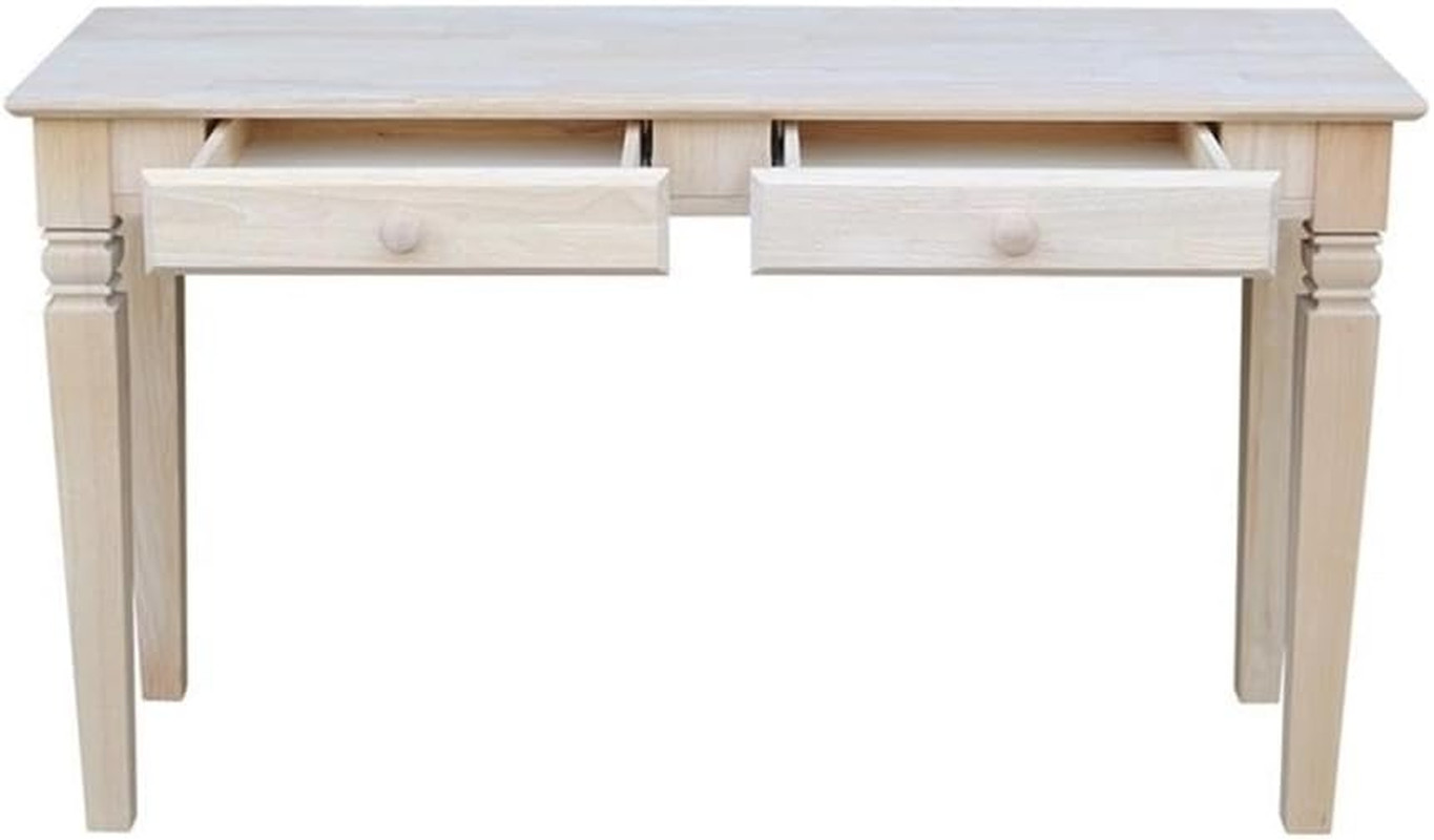 Java Console Table with 2 Drawers, Unfinished