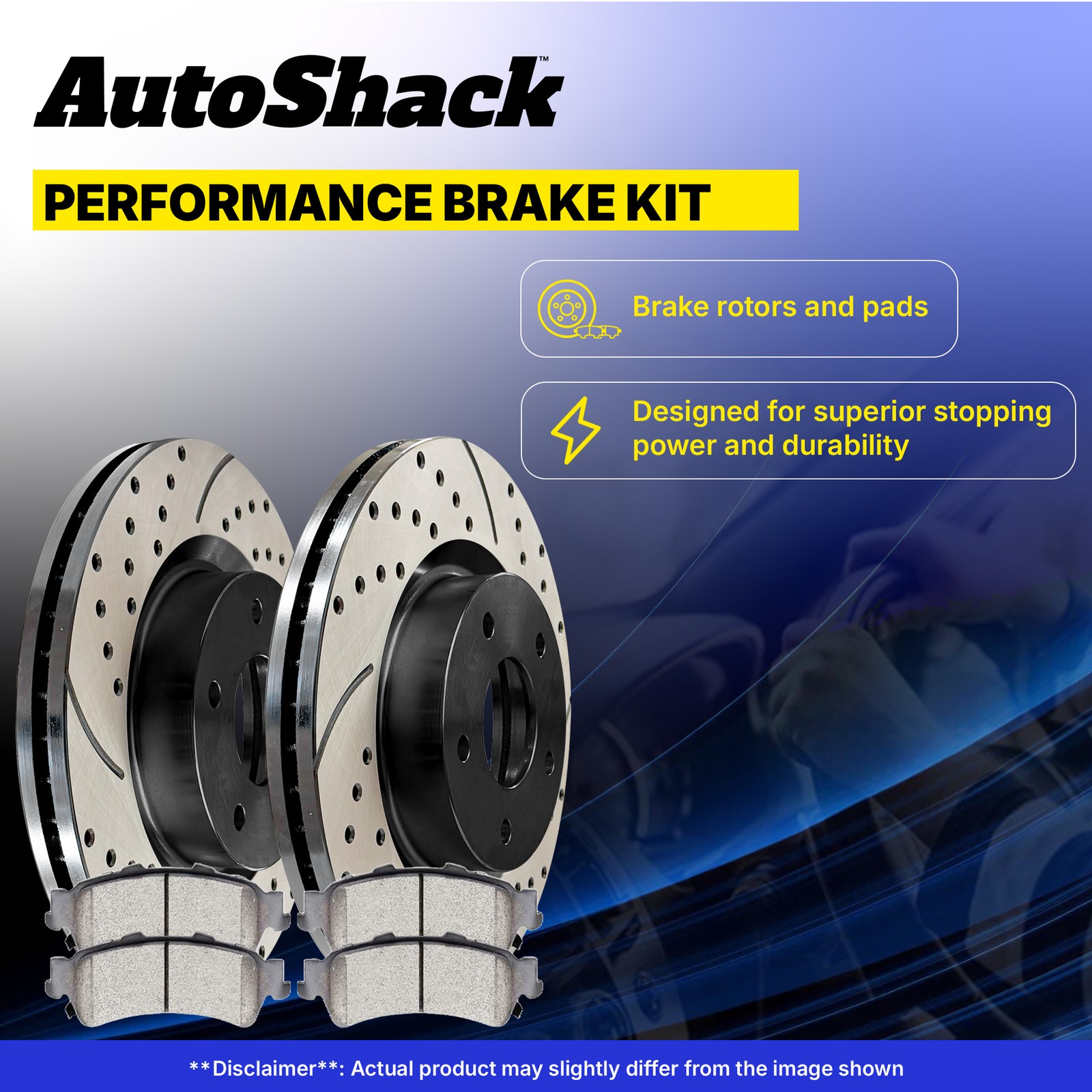 Front Drilled Disc Rotors Ceramic Brake Pads for Ford Escape Volvo S40 C70
