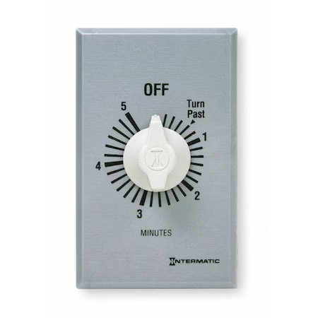 Intermatic Ff5m Spring-Wound Timer, Silver, 277V Ac