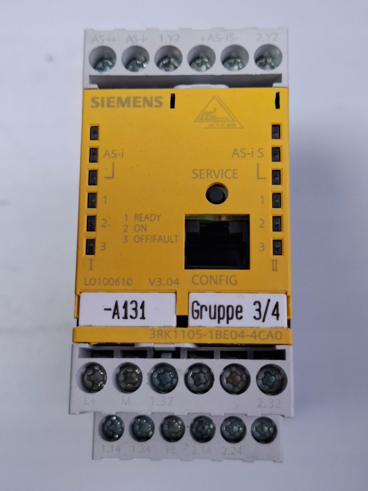 Siemens 3RK1105-1BE04-4CA0 AS-i Safety Monitor SIRIUS SIL3 PLe 2 Enabling Paths