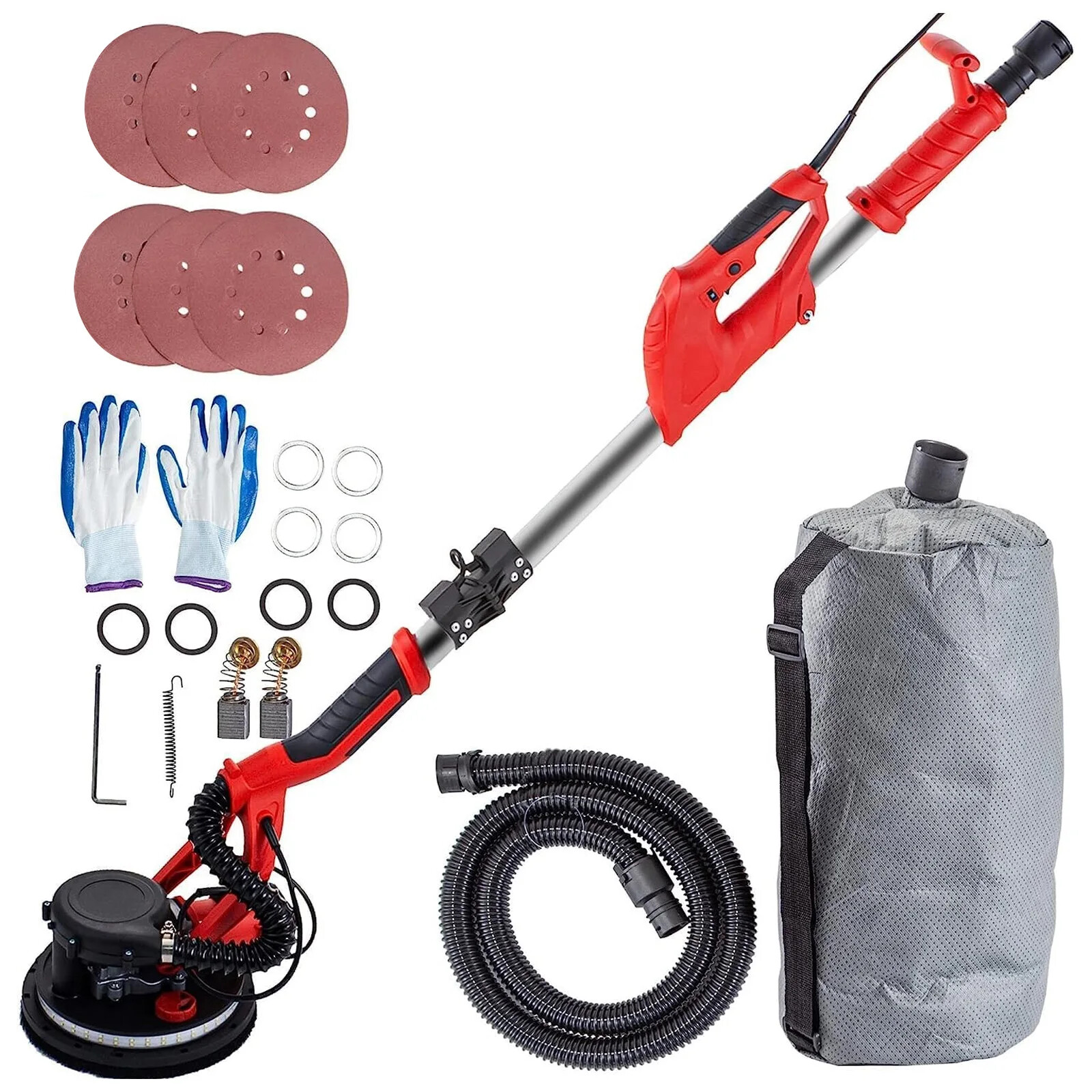 850W Drywall Sander Variable Speed 800-1750 RPM Electric Drywall Sander