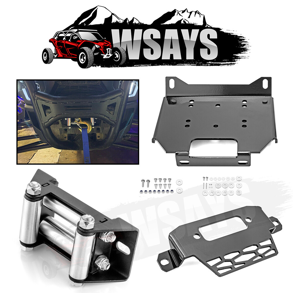4 7/8'' Winch Roller Fairlead Winch Mount Plate For Polaris RZR XP 1000 General