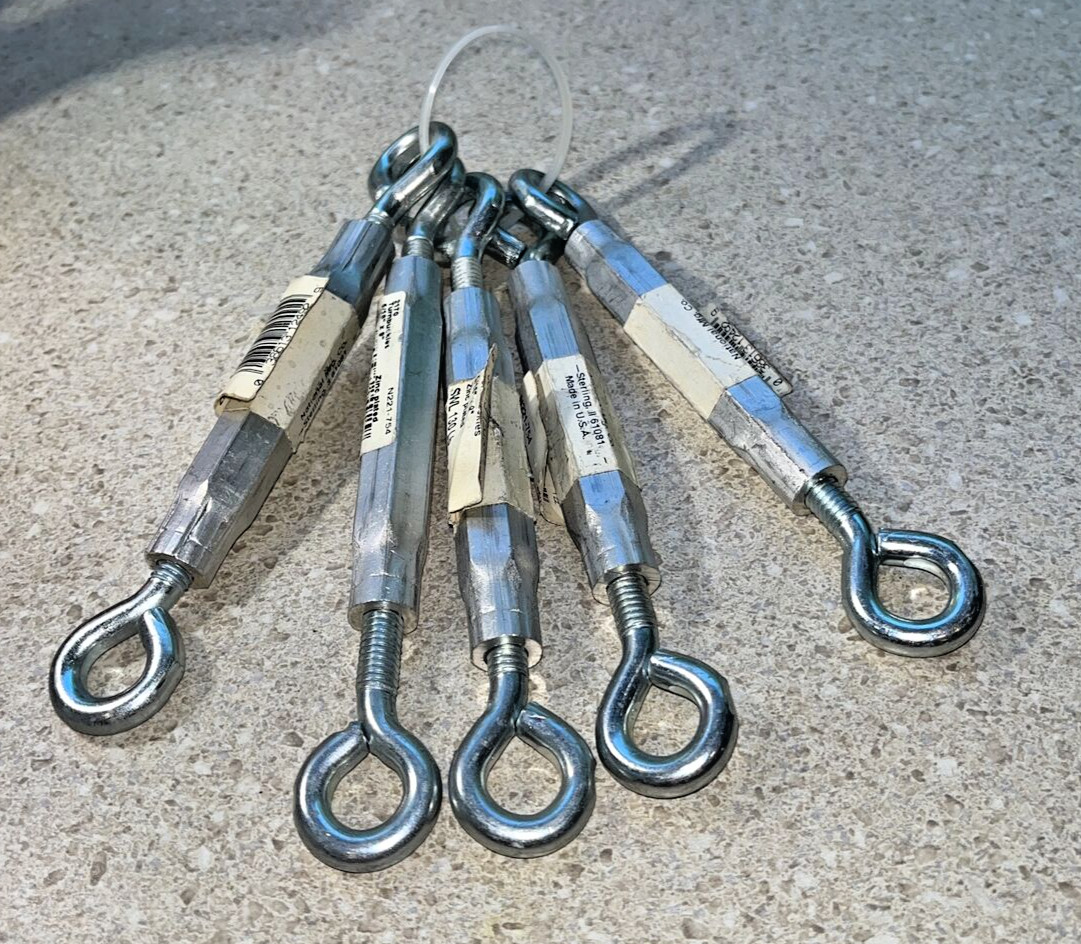 E864~ Lot of 5 Turnbuckle N221-754 5/16" X 9" SWL 130 lbs