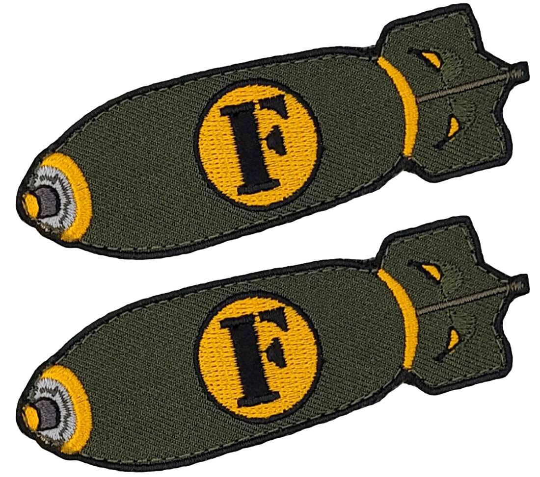 F Bomb Embroidered Tactical Morale Patch  |2PC HOOK BACKING  3.5"x1"