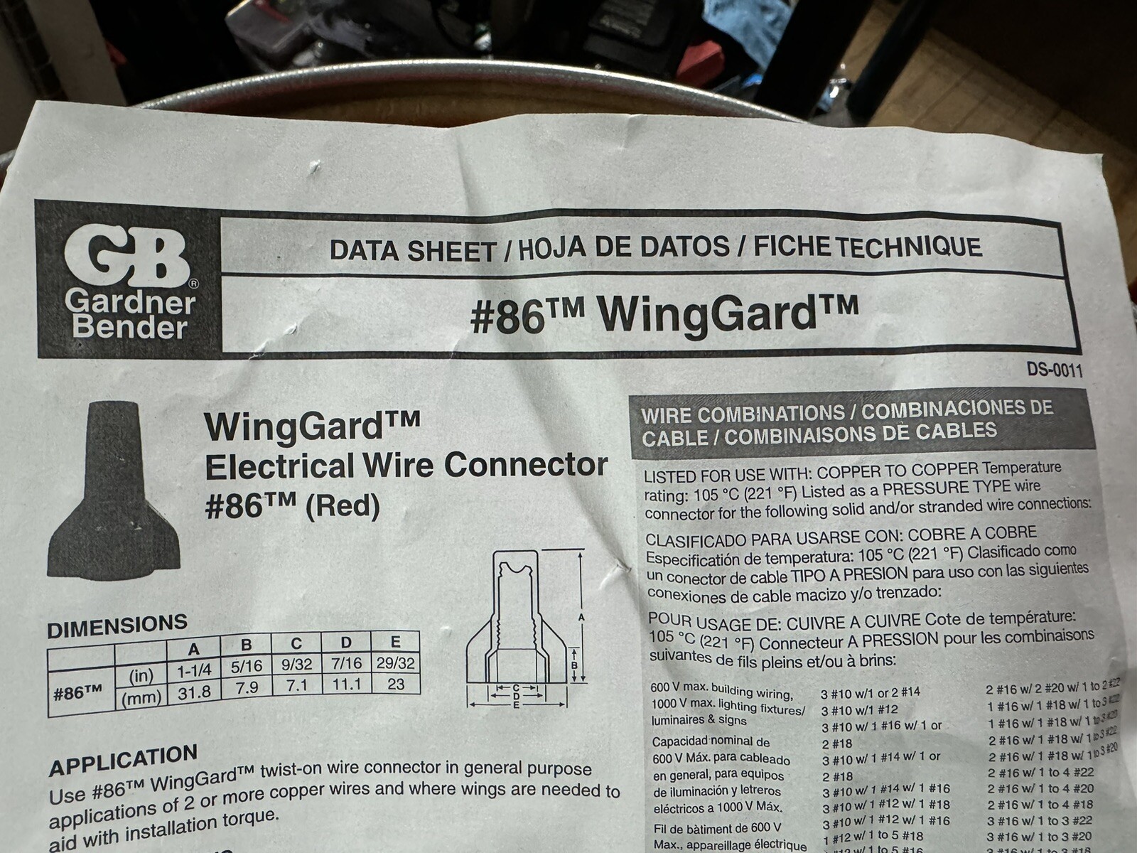 500 Pack - Gardner Bender #86 Red WingGard Electrical Wire Nut Connector