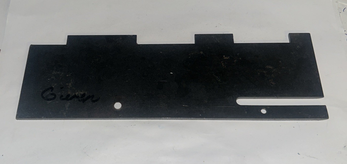 566027U Used 6" x 9" Stacker Plate