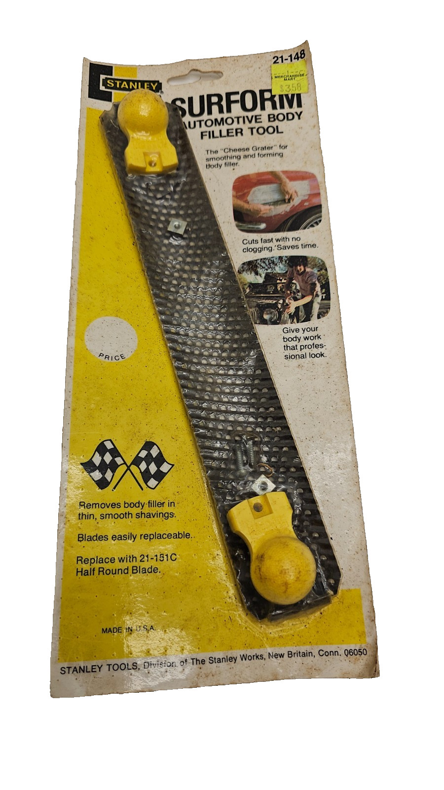 Stanley Surform 21-148 Automotive Body Filler Tool Vintage NOS USA