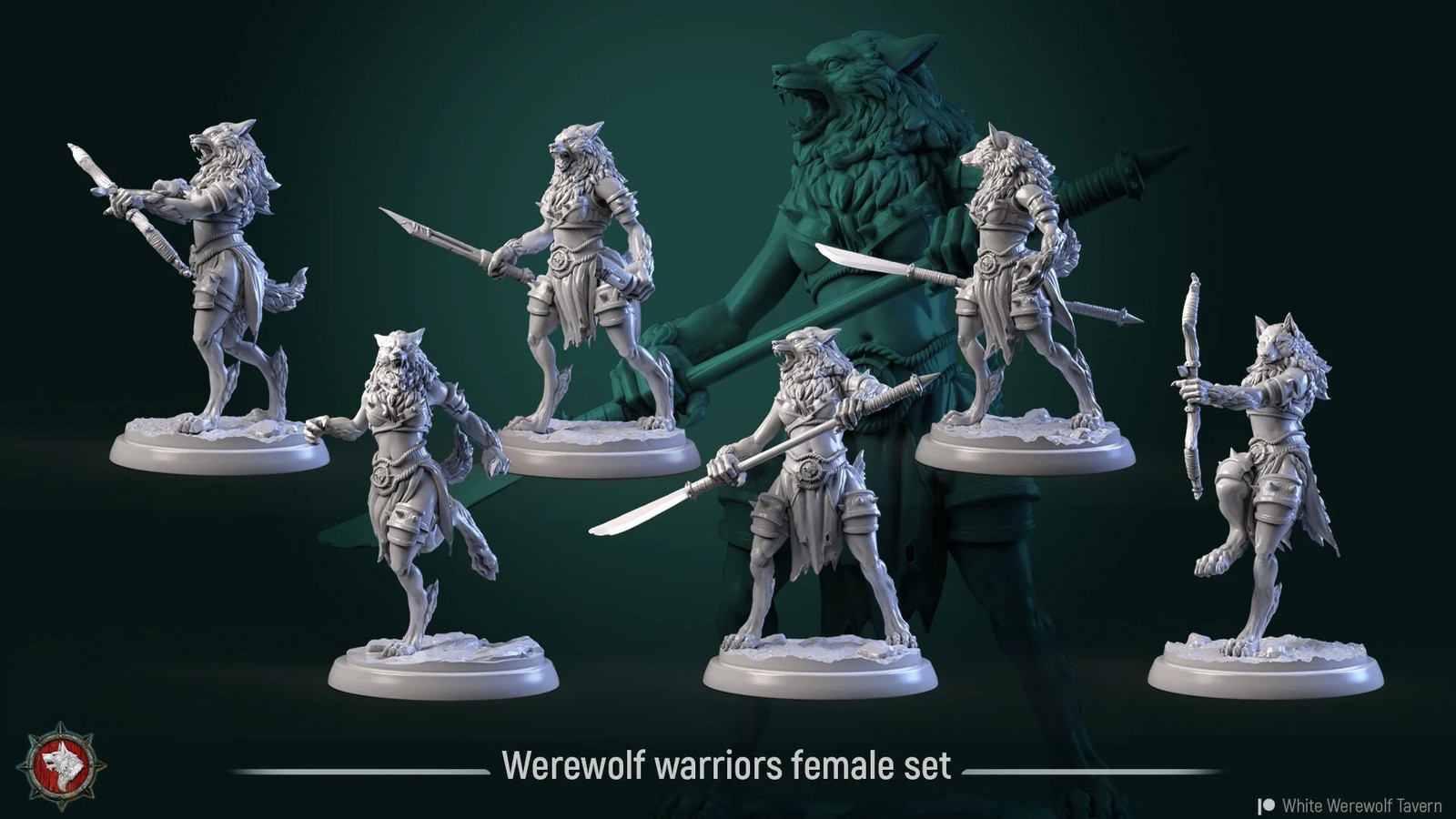 Werewolf Warriors - Females - Resin Tabletop Miniature