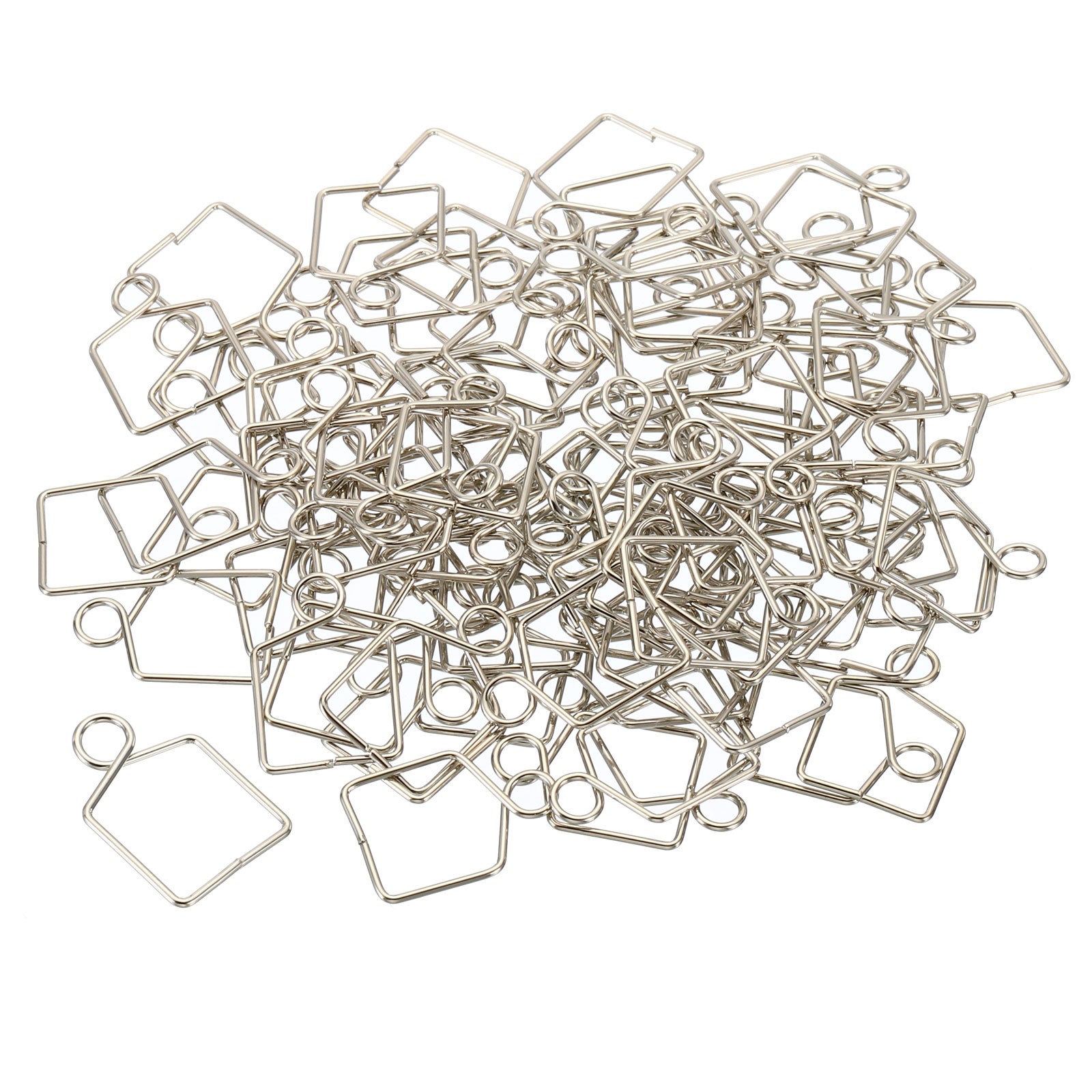 100Pcs 20mm L x 14mm W Chandelier Connector Clip Chandelier Buckle Silver