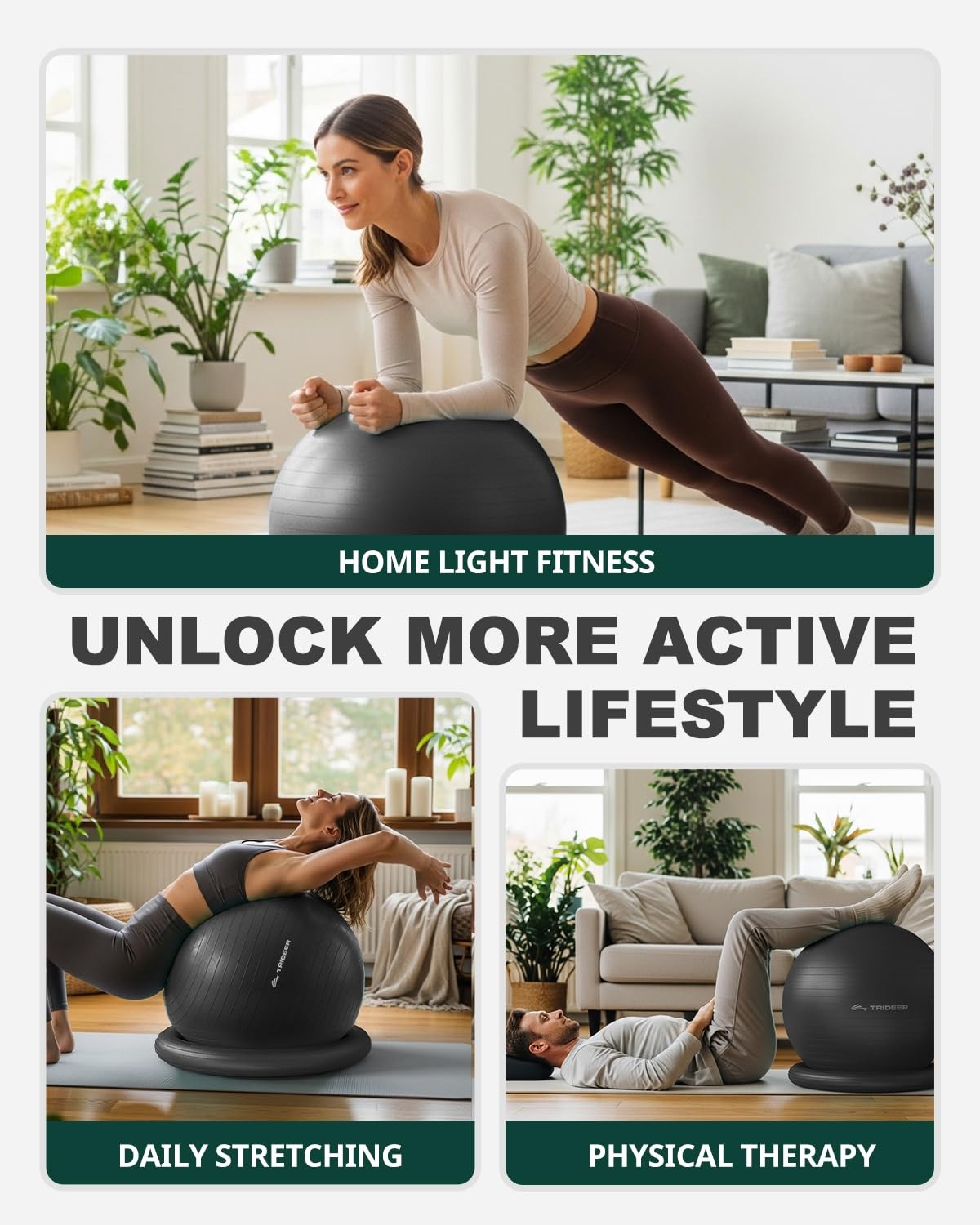 Exercise for Office Desk, Yoga Chair to Relieve Back Pain, Stability & Fitnes...
