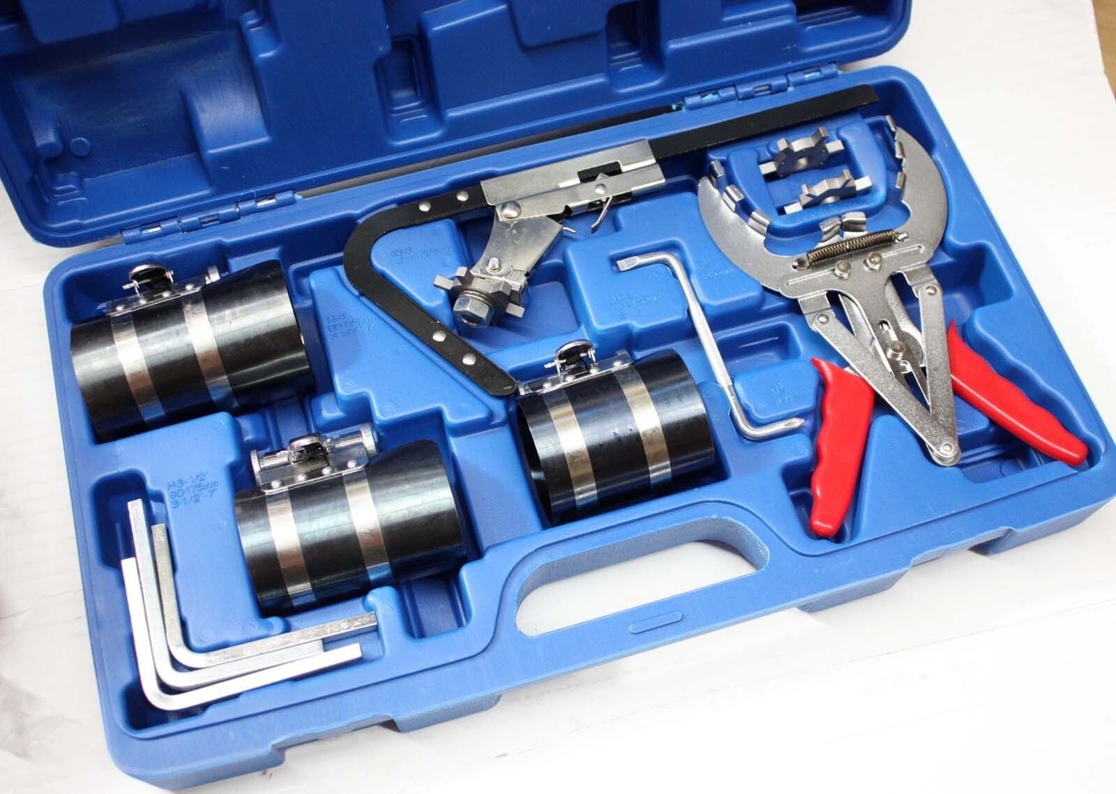 Piston Ring Service Tool Set Piston Ring Compressor With Ratchet Key 3" 3.5" 4"