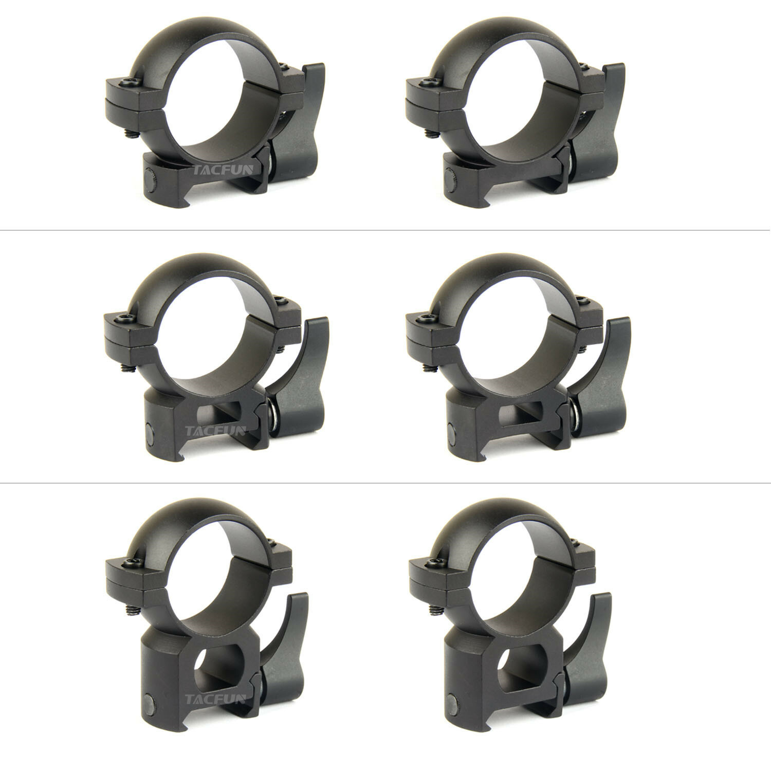 New Design 30mm Diameter Scope Rings w/ Quick Detach Lever for Picatinny & Weave
