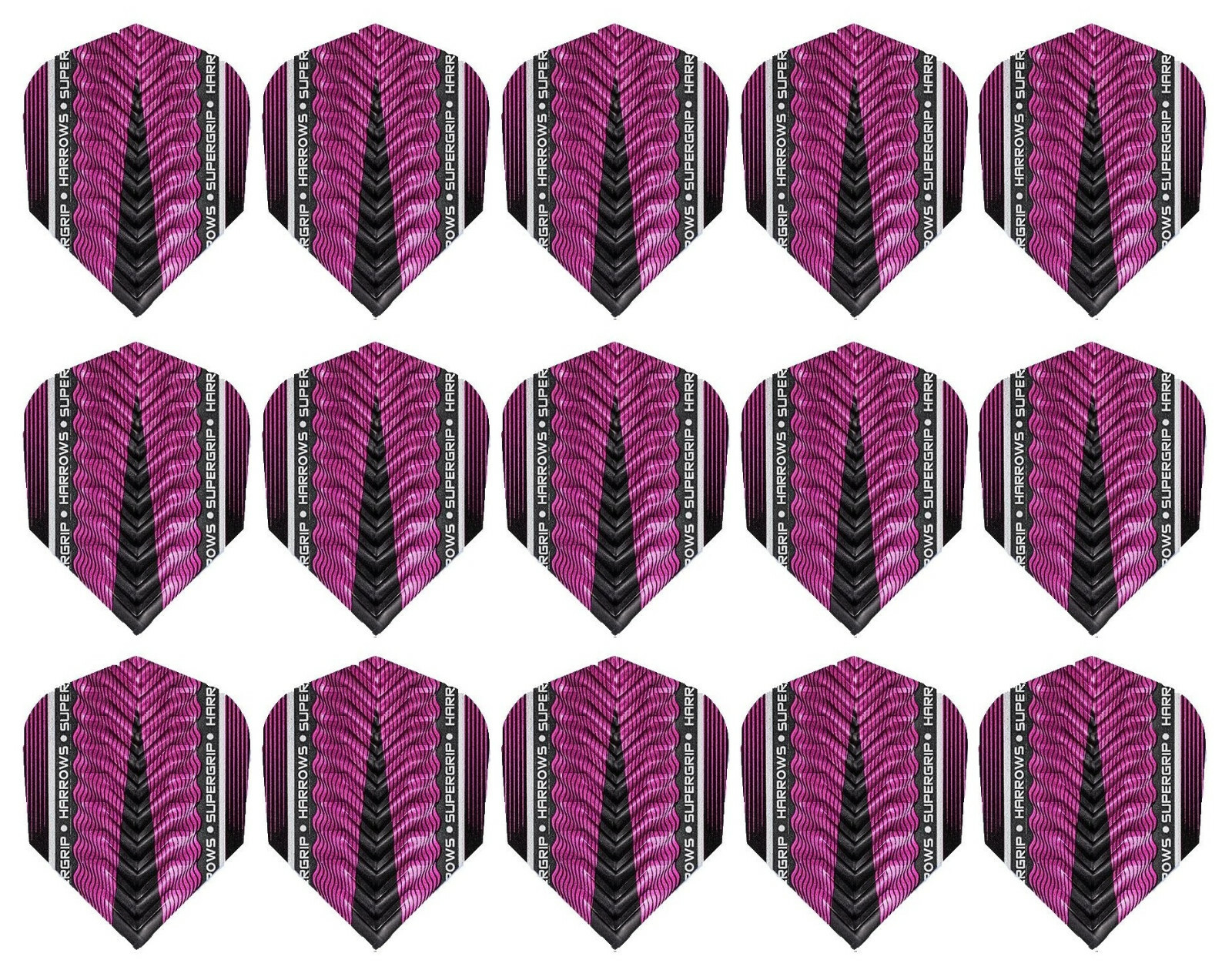 5 Sets Harrows Supergrip X 100 Micron Dart Flights - Ships w/ Tracking - Pink