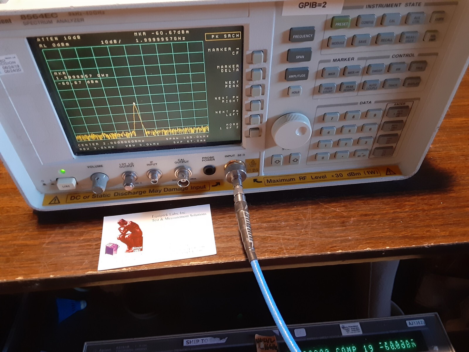 Agilent 8564EC 40 GHz Spectrum Analyzer Color LCD Fast Time domain sweeps Module