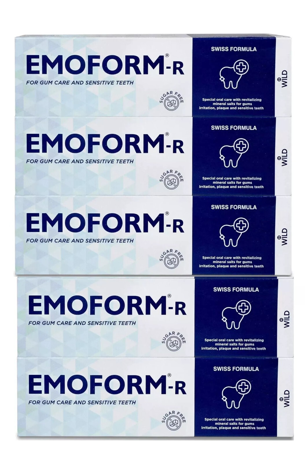 Emoform-R Toothpaste 150g x5 | Strengthens Gums | Sensitive Relief | Exp 2027
