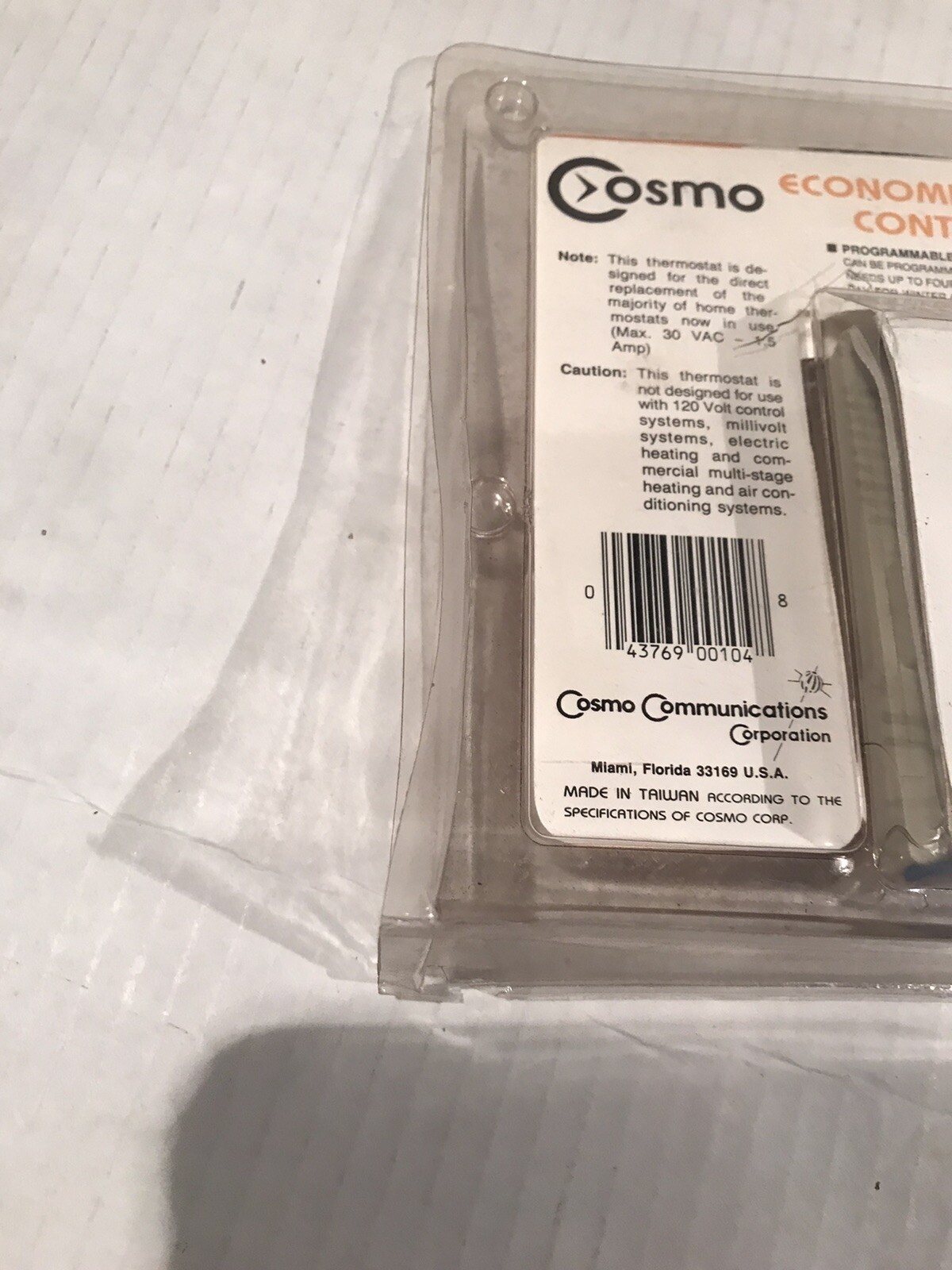Thermostat "The Economizer" 4 Program Periods Day By Cosmo VTG Programmable