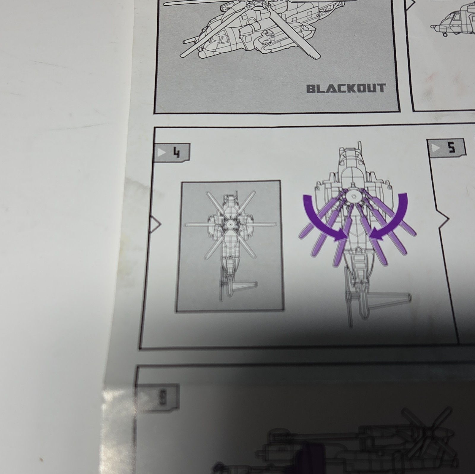 Hasbro Transformers Blackout Decepticon Instruction Manual Only