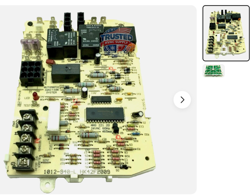 HK42FZ009 GENUINE OEM PART TESTED WORKING Furnace Control Board 1012-940-L