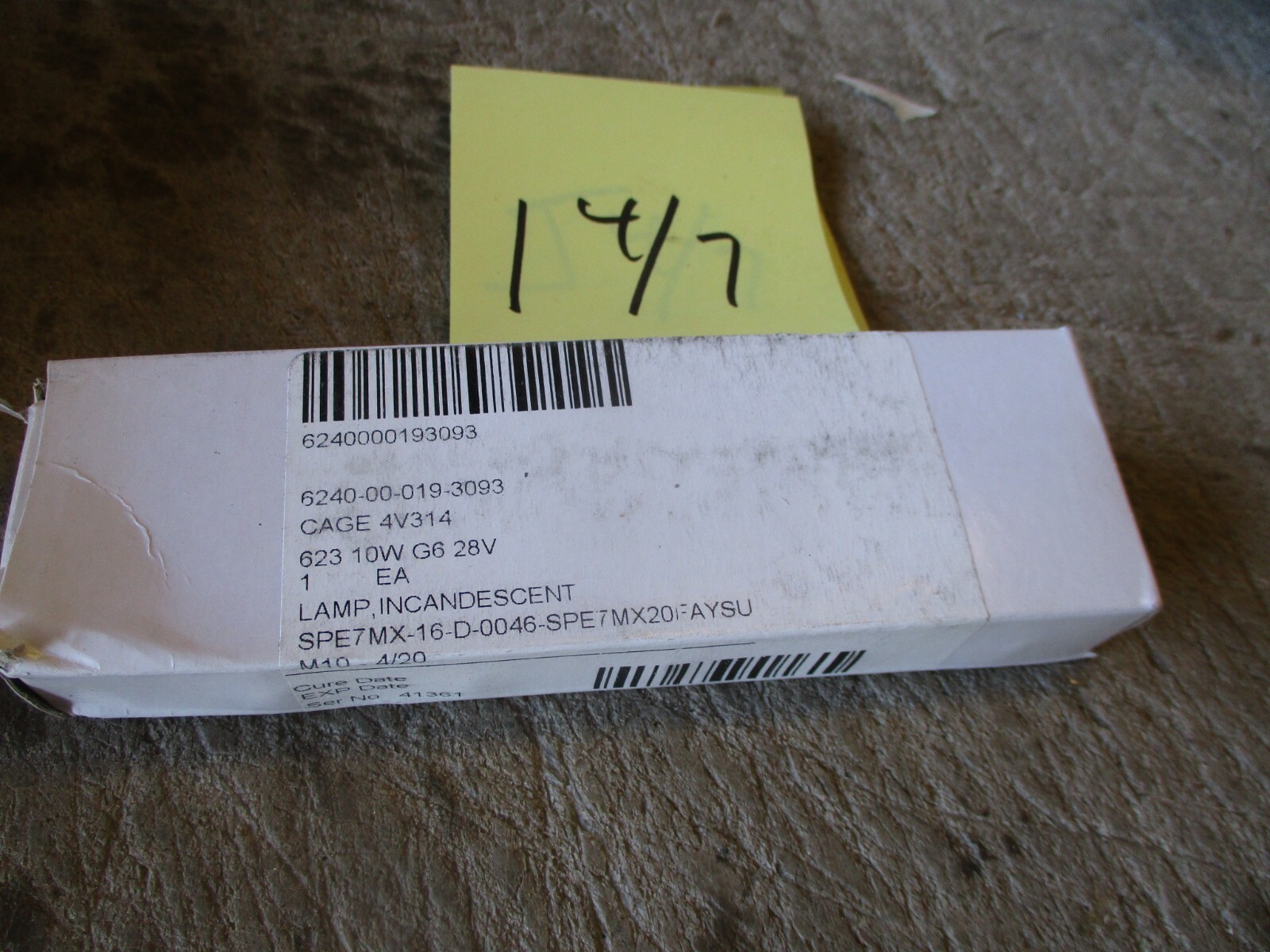1 NOS Sleeve of 10 Clear 24v Incandescent Light Bulbs 10w for Military Vehicles