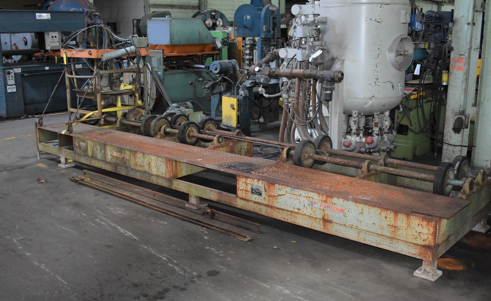7500 LB RANSOME “5AUPR & 5AUIR” UNITIZED-FRAME TANK TURNING ROLLS - 18’ L #28804