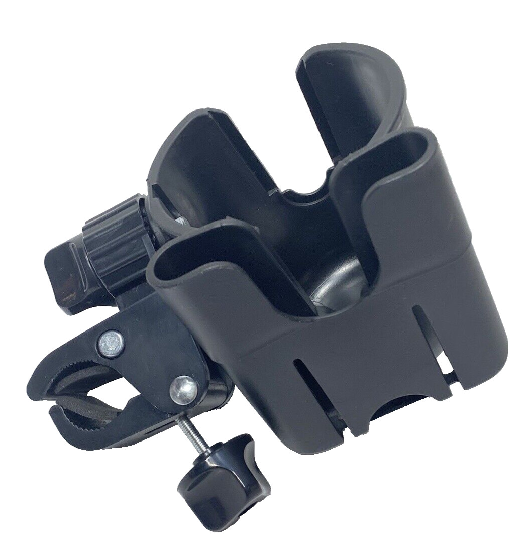 Stroller Cup Holder / Phone Holder Adjustable Grip Fits Most Strollers Universal