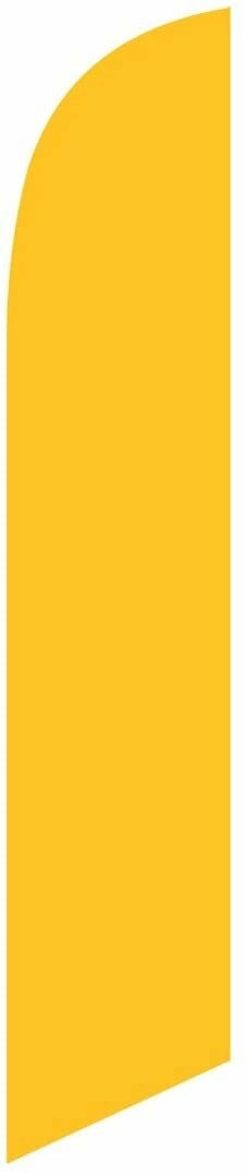 Solid Golden Yellow Feather Banner Swooper Flag - NO WIND REQUIRED -...