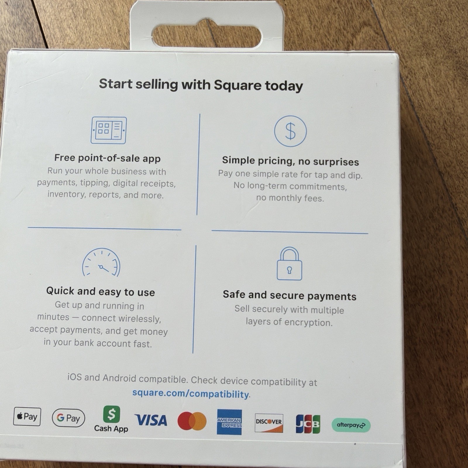 BRAND New Square Card Reader for Contactless and Chip 2nd Generation SEALED!
