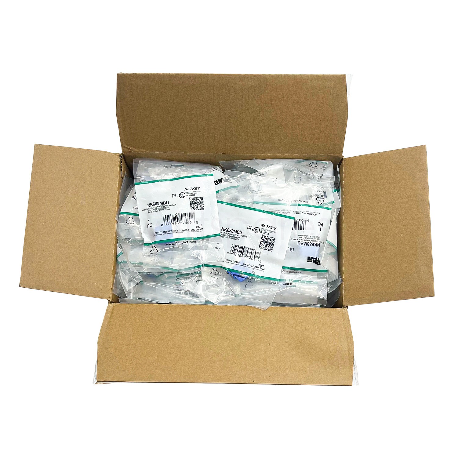 NEW For Panduit NetKey NK688MBU Cat6 Keystone Jack Blue Module (Box of 50)