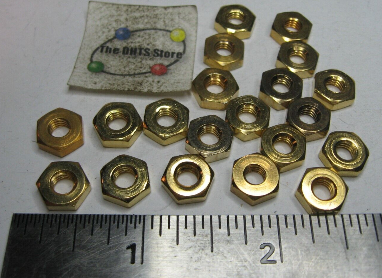 Brass Machine Hex Nut #10-32 Terminal Electrical - NOS Qty 20