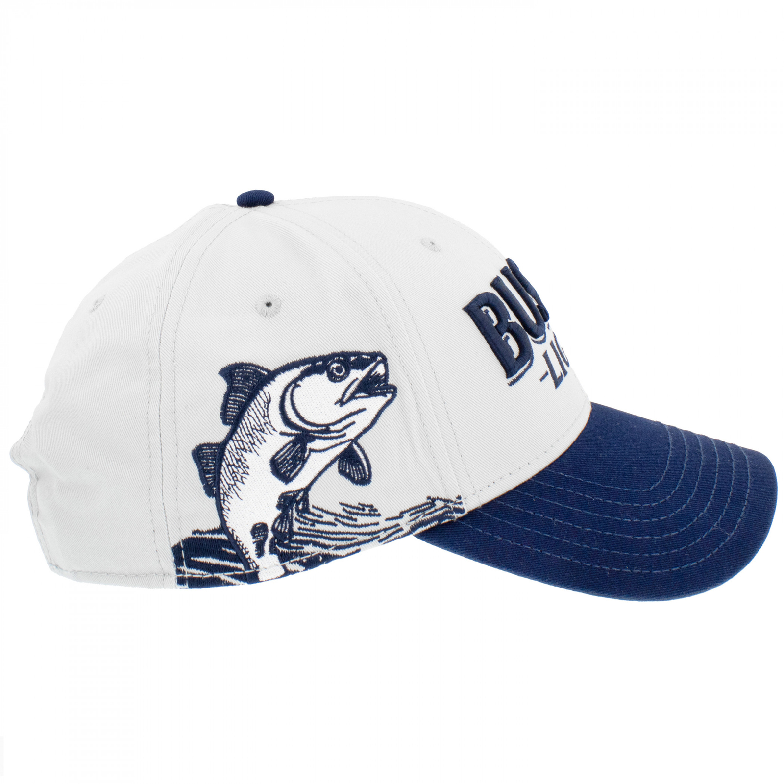 Busch Light Bass Fishing Adjustable Hat Grey