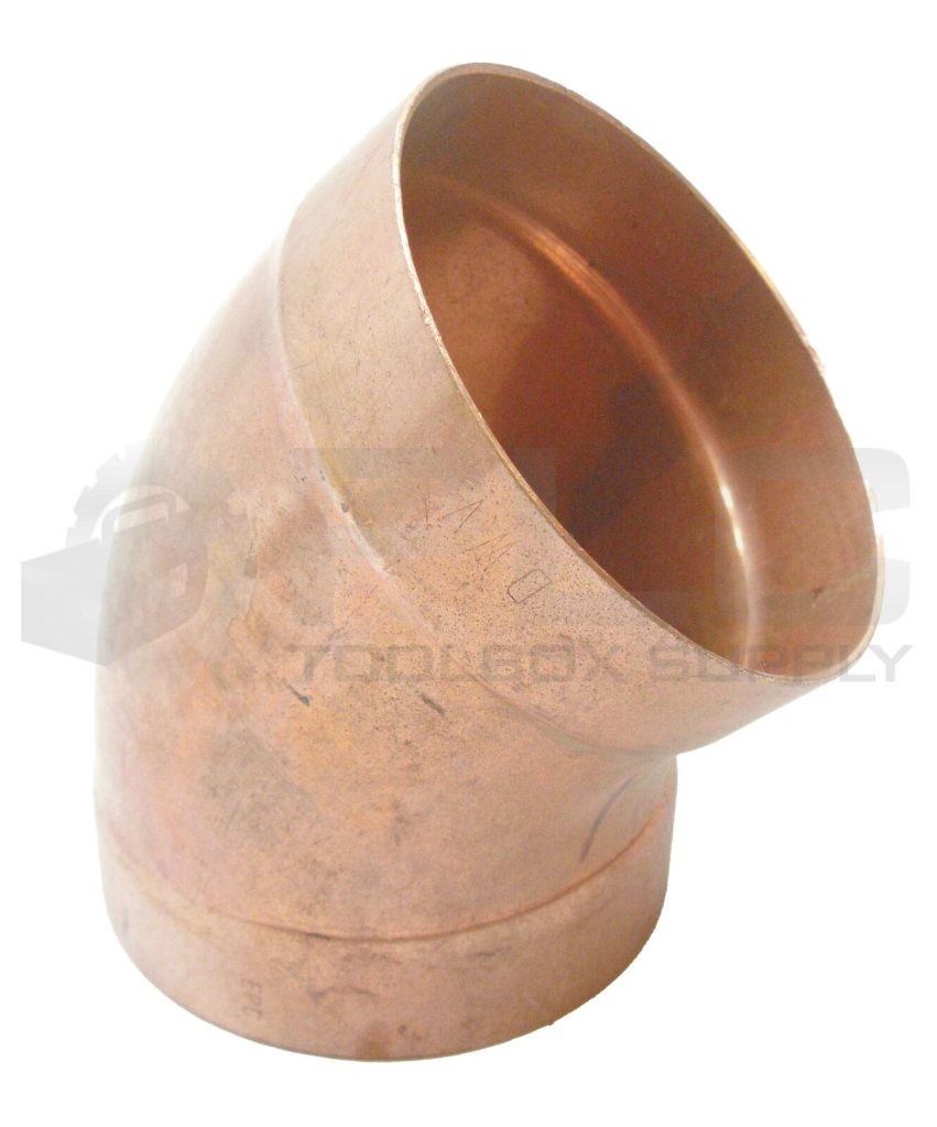 NEW 3" COPPER 45° ELBOW FITTING