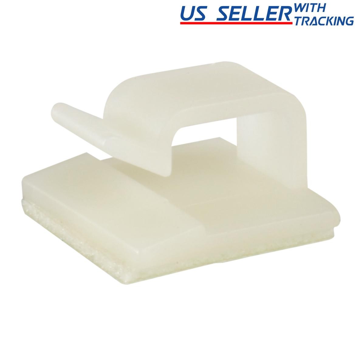 25pcs Simple Adhesive Cable Routing Clip for Cord Management, Medium