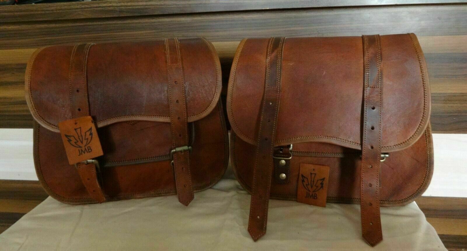 perfect Bag Leather Pouch Bags Saddle Bag Goat Leather Side Motorcycle almost