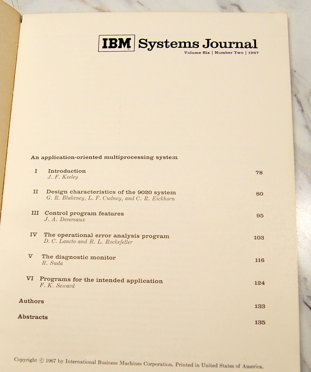 Vintage IBM System Journal (Volume 6) (Number 2) 1967