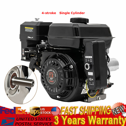 212cc 7.5 HP 4-Stroke Electric Start Horizontal Engine Go Kart Gas Engine Motor