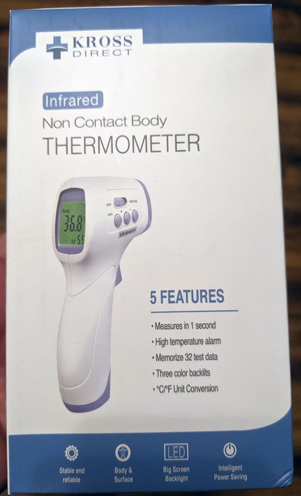 Kross KRT-01 Direct Infrared Non Contact Body Thermometer English Or French