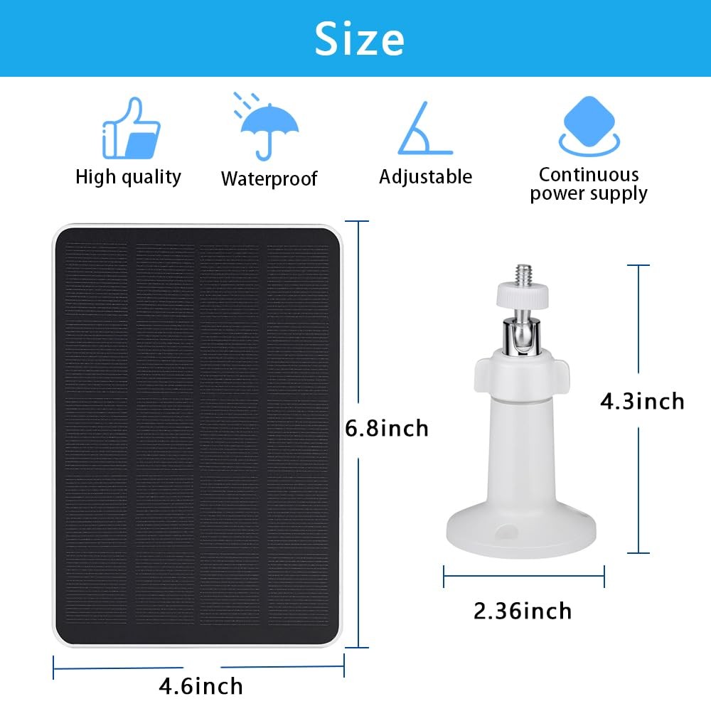Bird Feeder Camera Solar Panel Replacement Compatible with HARYMOR, NETVUE,...